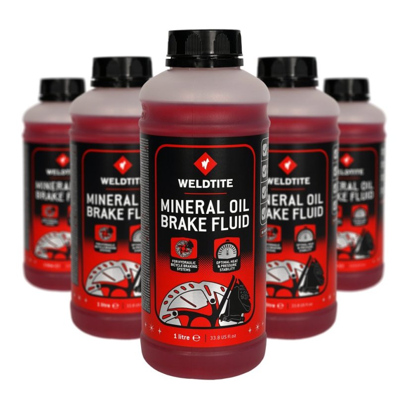WELDTITE Minerálny olej do bŕzd Shimano Brake Fluid 1 liter