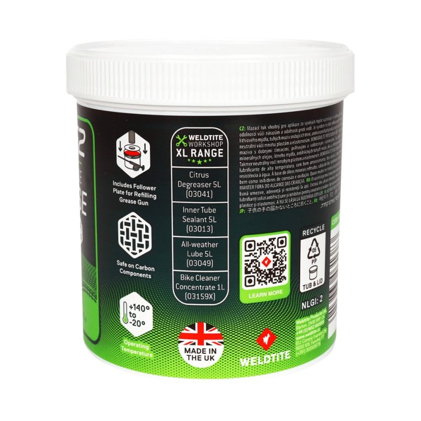 WELDTITE  Mazací tuk TF2 Multi-Use Grease 500 g dóza