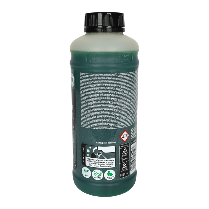 WELDTITE  Čistiaci prípravok na bicykle koncentrát Cleaner Concentrate (1l) Limetka