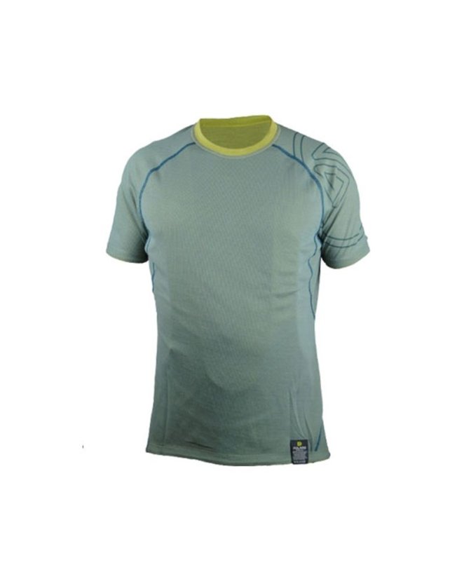 Switch Baselayer SS, sedo-limetková - Velikost: M